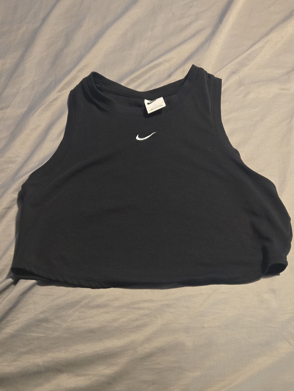 Nike Black Tank Top with White Swoosh